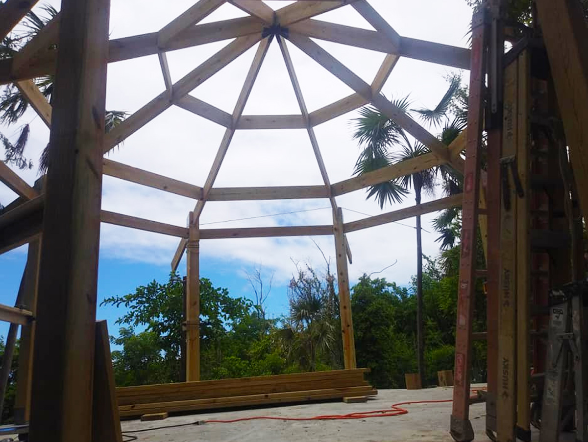 Custom timber roof framing